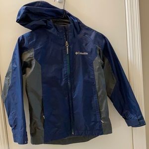 Navy and Gray Columbia Rain Coat